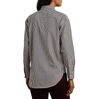 Relaxed-Fit Lion Crest Striped Broadcloth Shirt