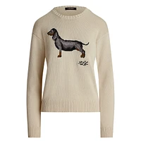 ​Intarsia-Knit Dachshund Sweater