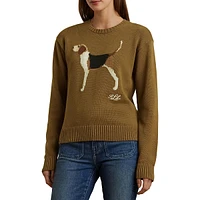 ​Intarsia-Knit Beagle Sweater