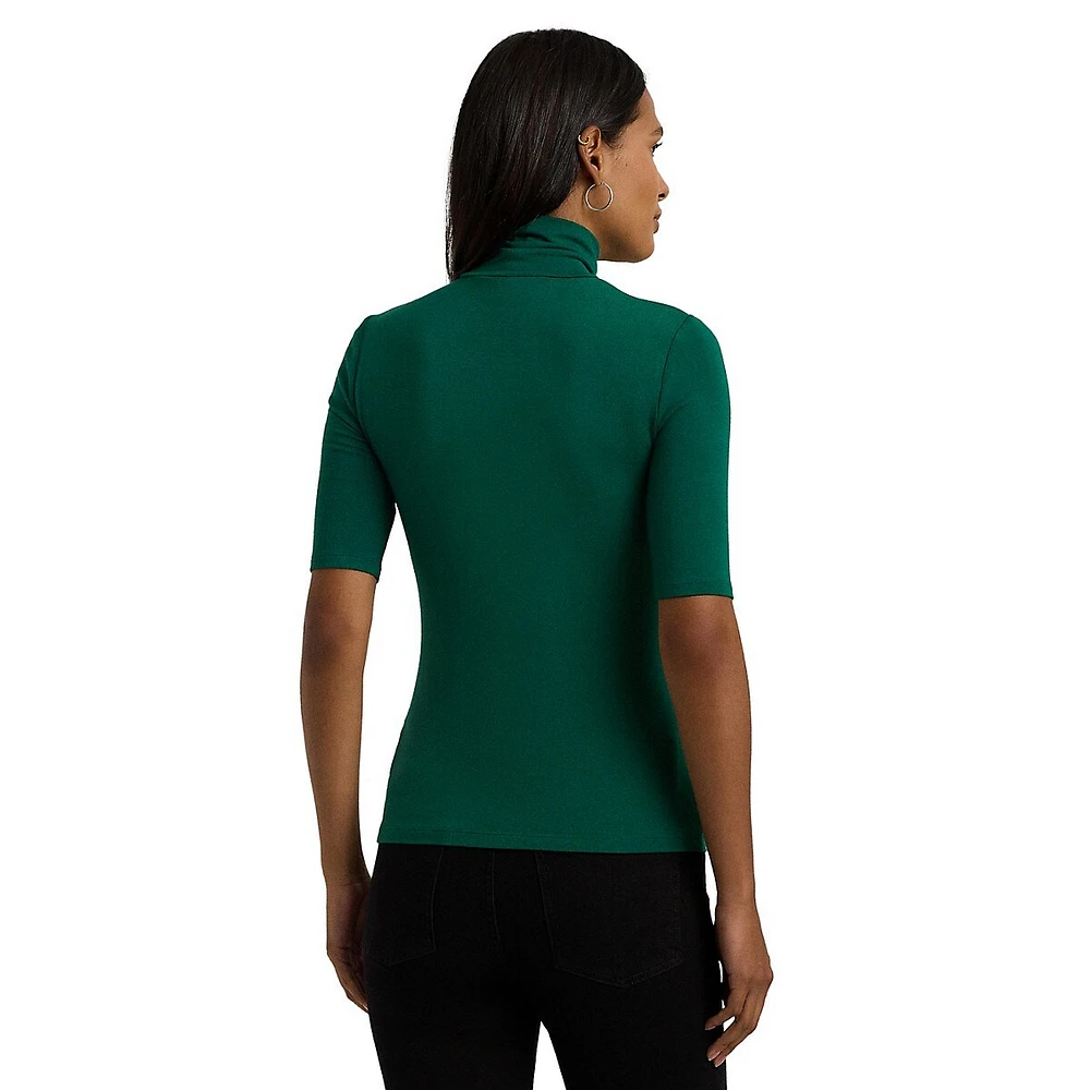 Slim-Fit Stretch Jersey Turtleneck