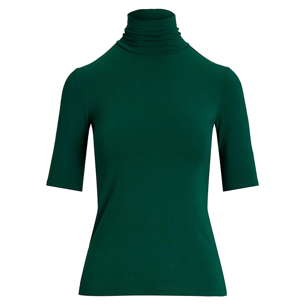 Slim-Fit Stretch Jersey Turtleneck