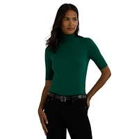 Slim-Fit Stretch Jersey Turtleneck