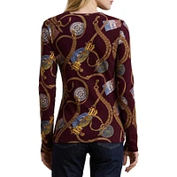 Harness-Print Long-Sleeve T-Shirt