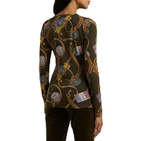 Harness-Print Long-Sleeve T-Shirt