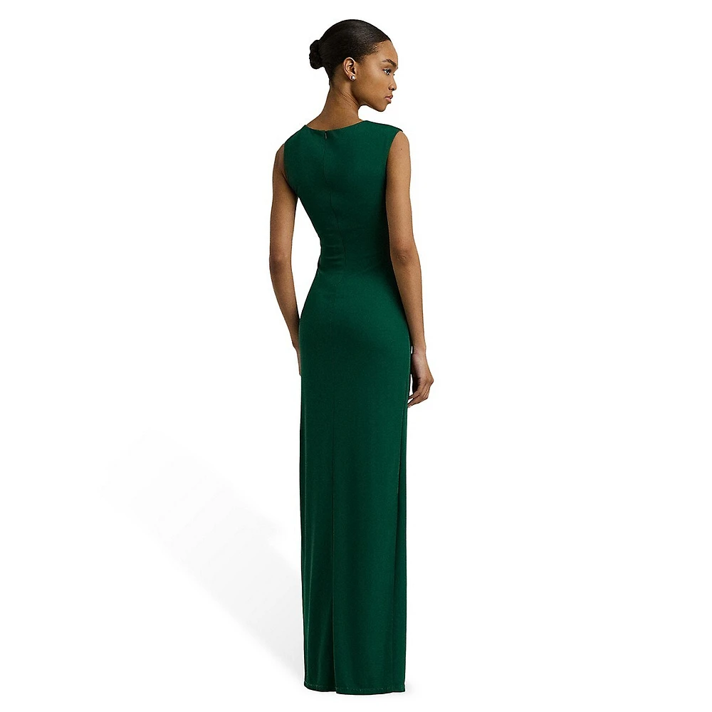 Stretch Jersey Sleeveless Gown