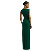 Stretch Jersey Sleeveless Gown