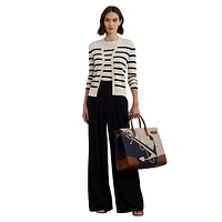 Pleated Stretch Jersey Wide-Leg Pants