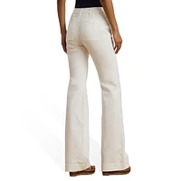 Stretch-Canvas Wide-Leg Pants