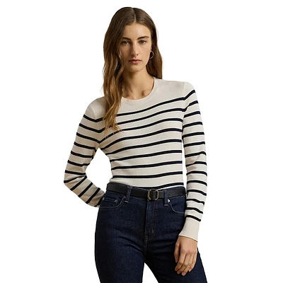 Pull rayé bicolore
