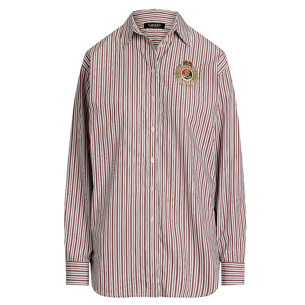 Relaxed-Fit Striped Broadcloth Shirt