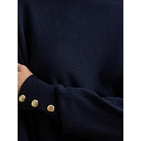 Cotton-Blend Dolman-Sleeve Sweater