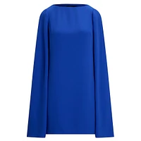 Cape Georgette Cocktail Dress