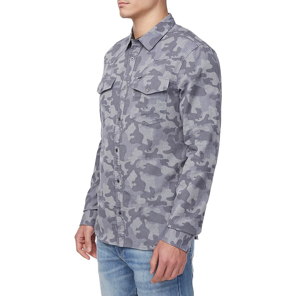 Sagat Bleached Camouflage Utility Shirt