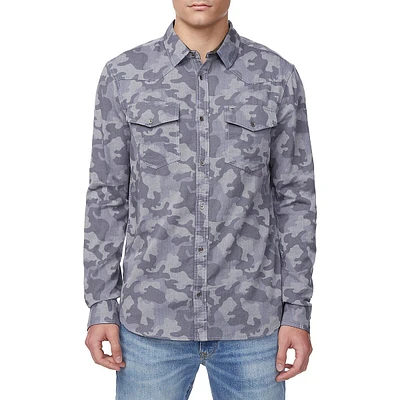 Sagat Bleached Camouflage Utility Shirt