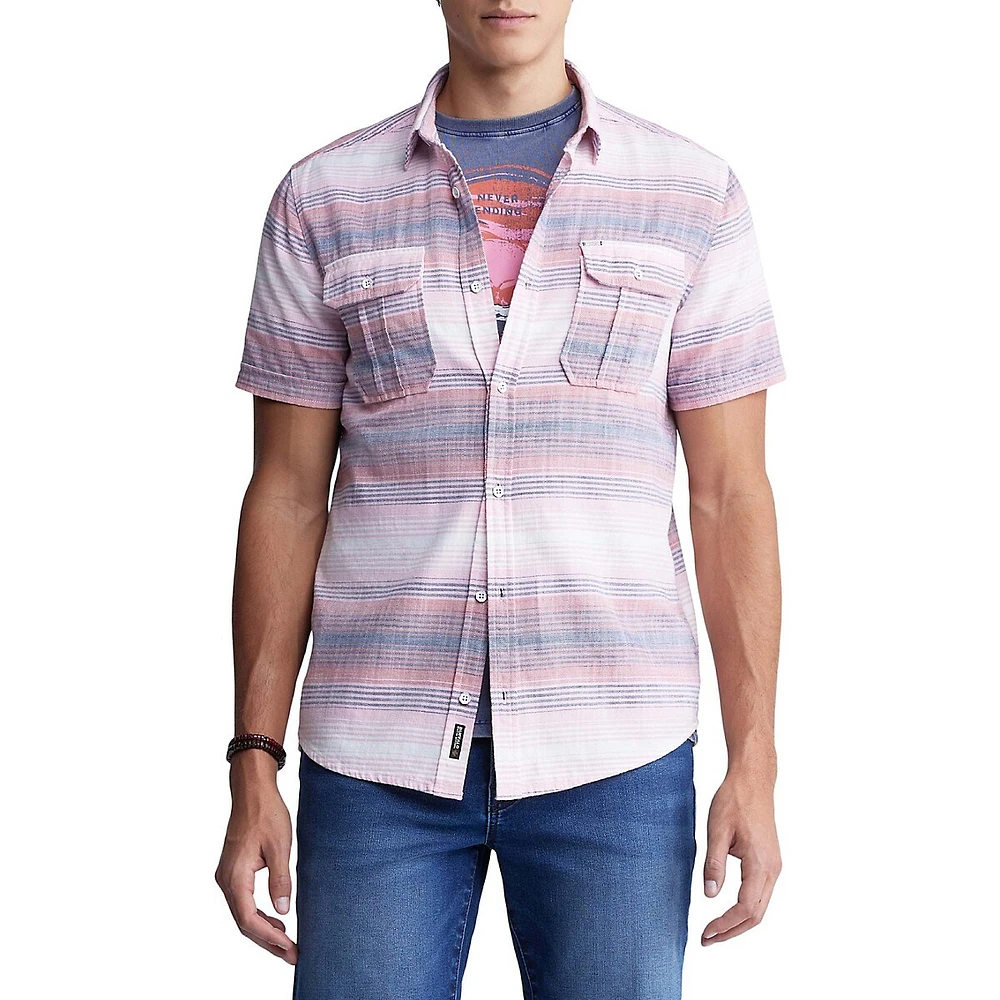 Short-Sleeve Striped Shirt