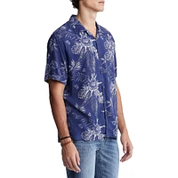Sidny Short-Sleeve Printed Rayon Shirt
