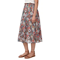 Aletta Tiered Floral Long Skirt