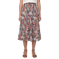 Aletta Tiered Floral Long Skirt