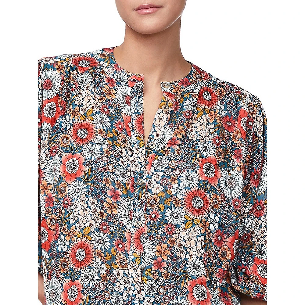 Ishara Balloon-Sleeve Blouse