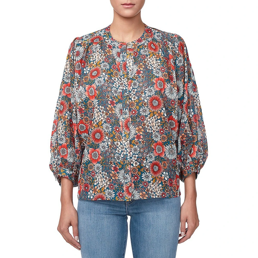 Ishara Balloon-Sleeve Blouse