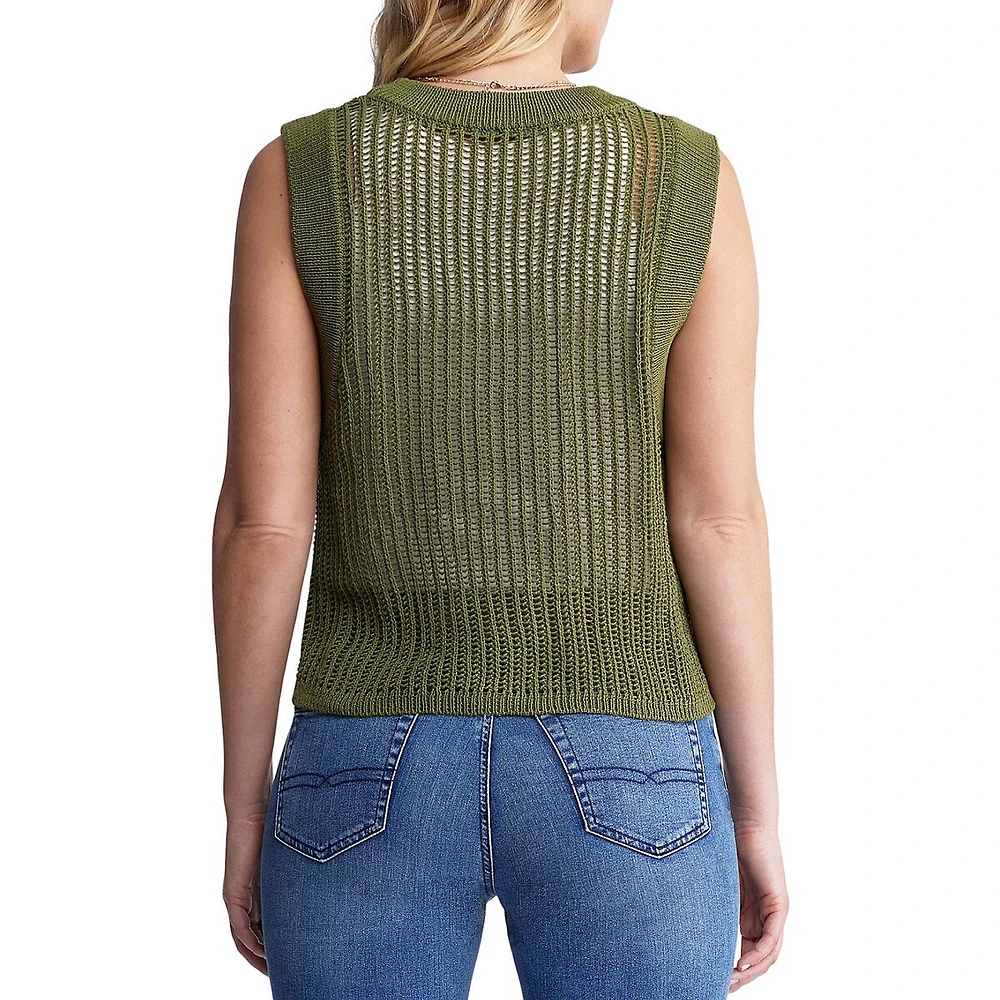 Syden Openwork Knit Tank Top