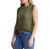 Syden Openwork Knit Tank Top