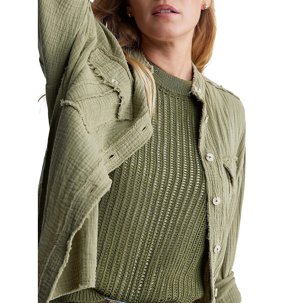 Syden Openwork Knit Tank Top