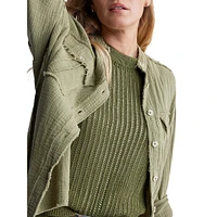 Syden Openwork Knit Tank Top