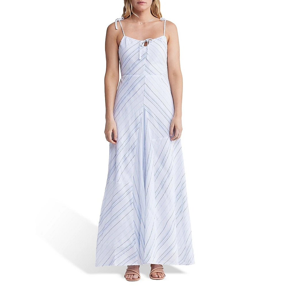 Floriane Tie-Strap Maxi Sundress