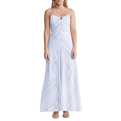 Floriane Tie-Strap Maxi Sundress