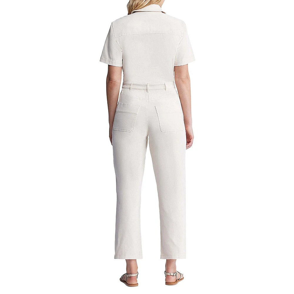 Stacia Short-Sleeve Utility Jumpsuit