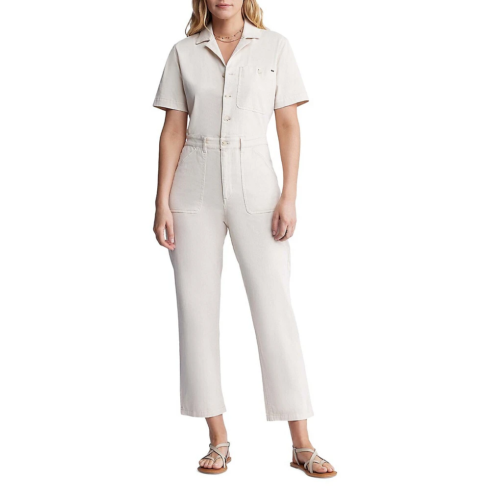 Stacia Short-Sleeve Utility Jumpsuit