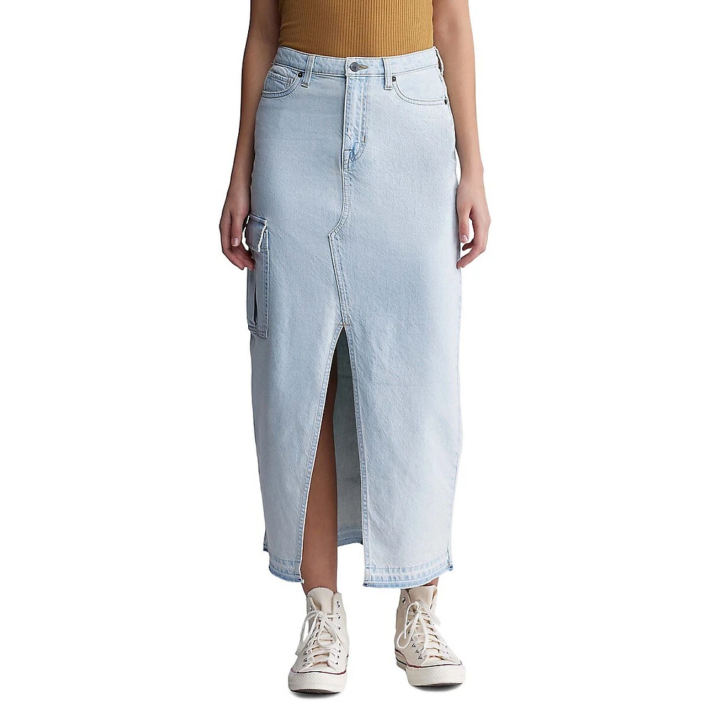 Samantha High-Waist Denim Skirt