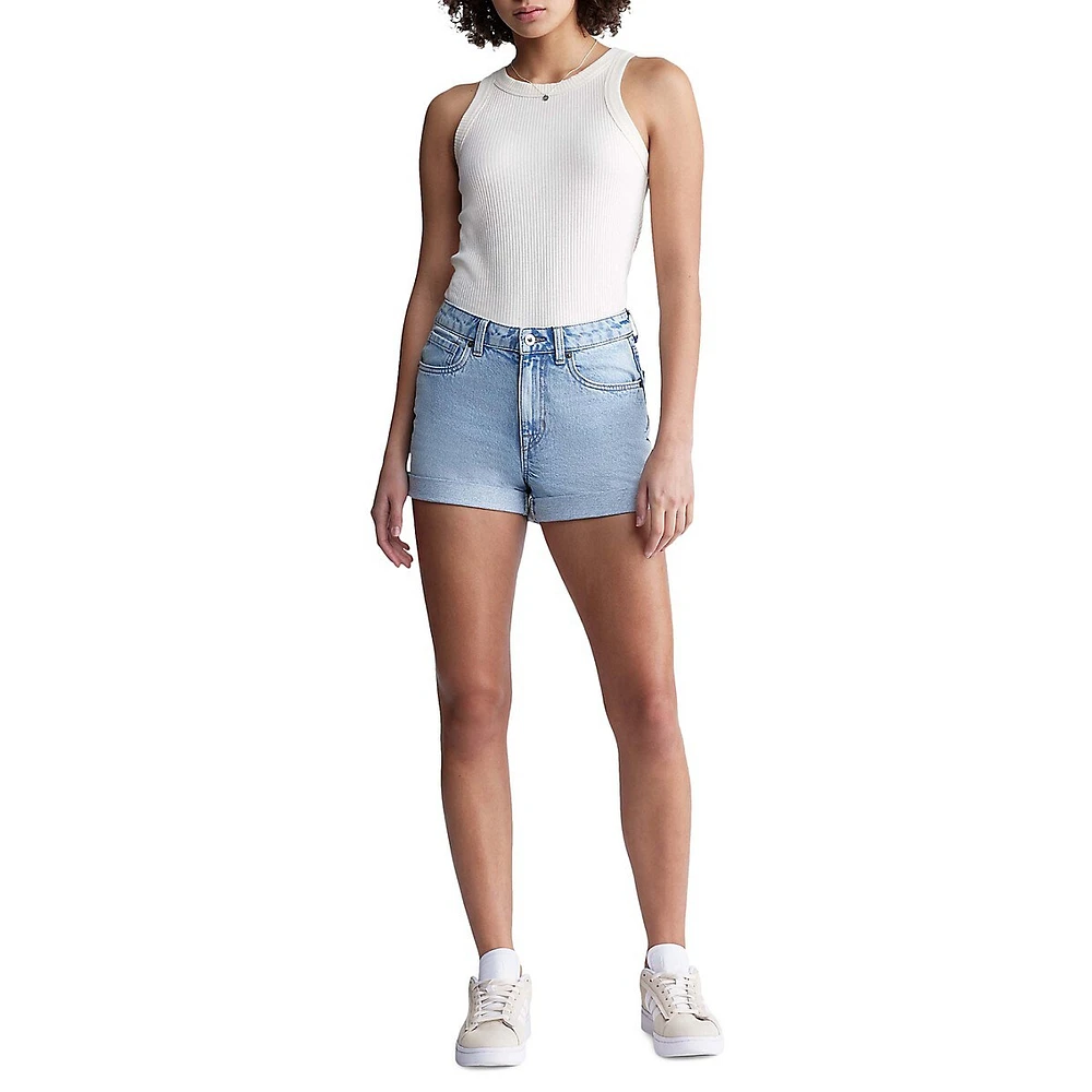 Goldie High-Rise Denim Shorts