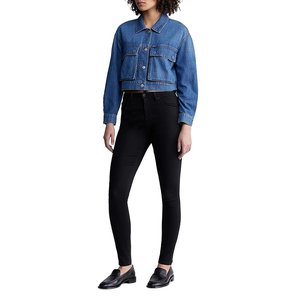 Teagan Boxy Crop Denim Jacket