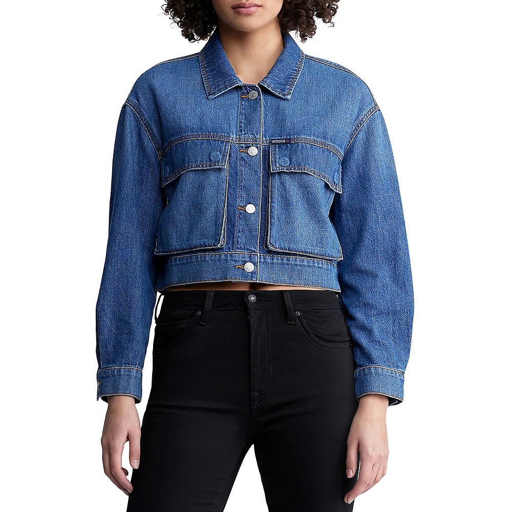 Teagan Boxy Crop Denim Jacket