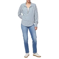 Ellowynne Striped Half-Zip Pullover