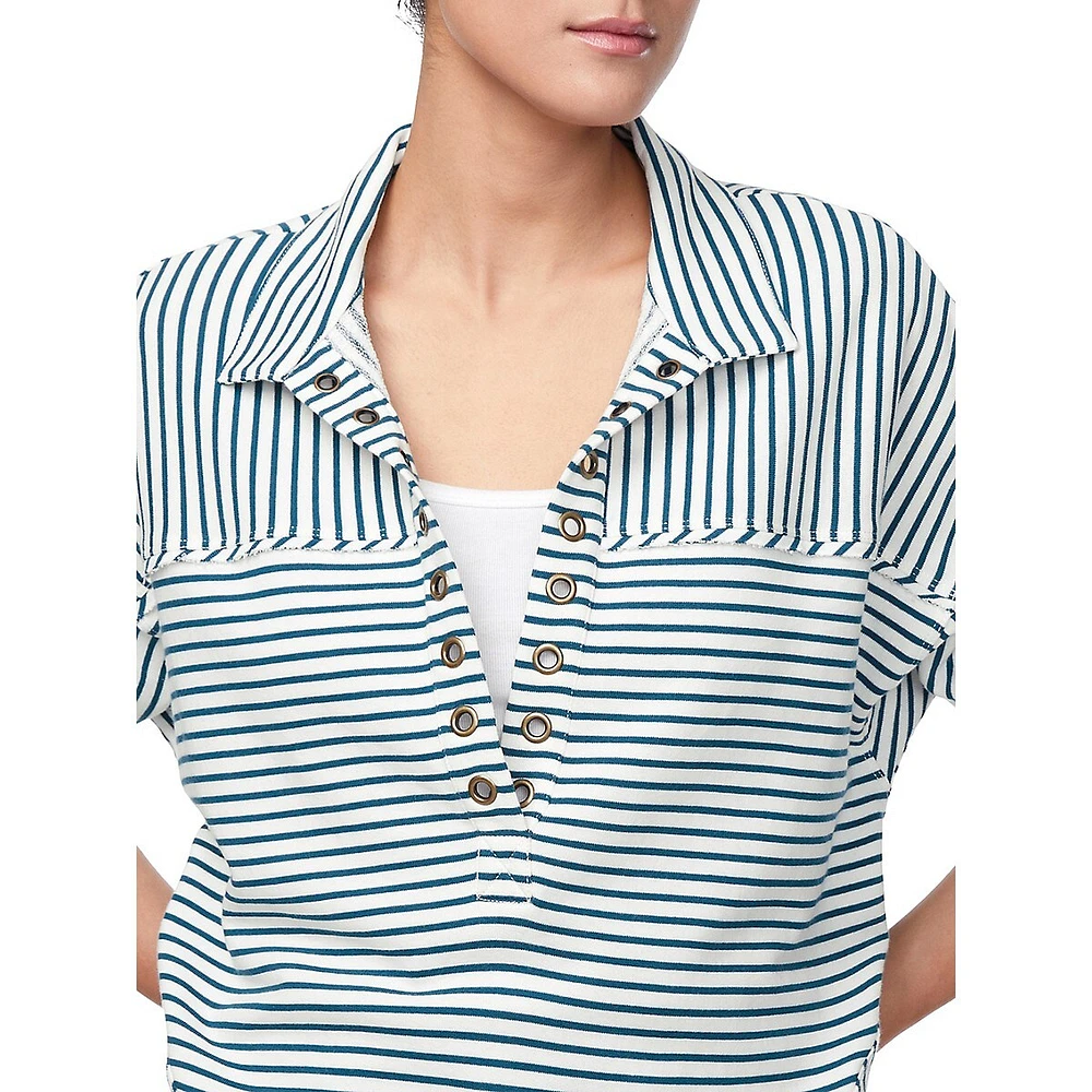 Ellowynne Striped Half-Zip Pullover