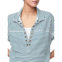 Ellowynne Striped Half-Zip Pullover