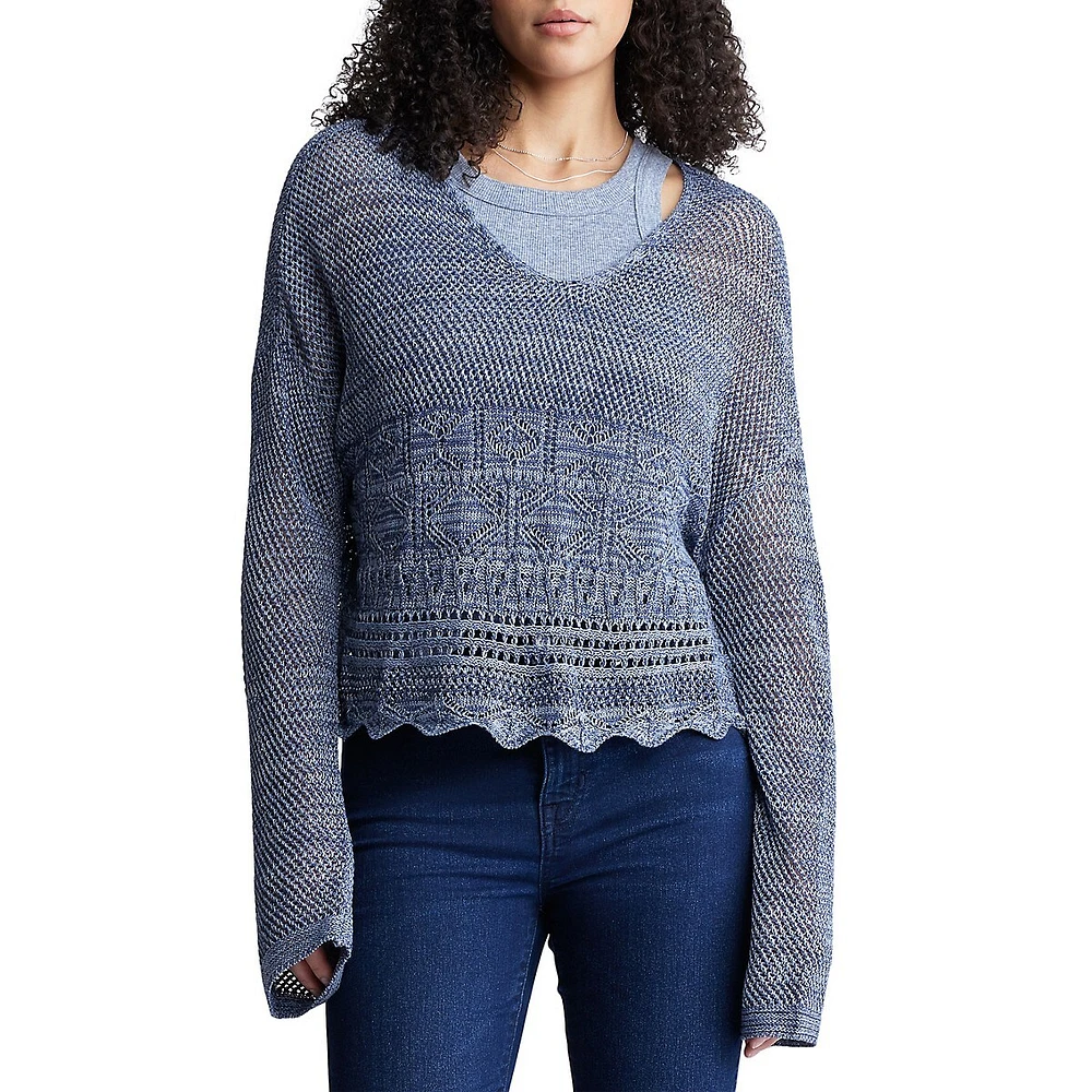 Cornelia Scalloped Hem Sweater