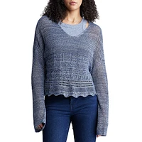 Cornelia Scalloped Hem Sweater