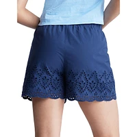 Parton Eyelet Scalloped Hem Shorts