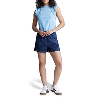 Parton Eyelet Scalloped Hem Shorts