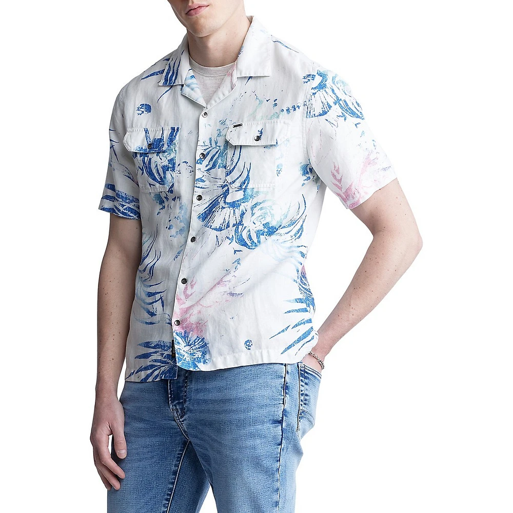 Salaman Tropical Utility Camp Shirt