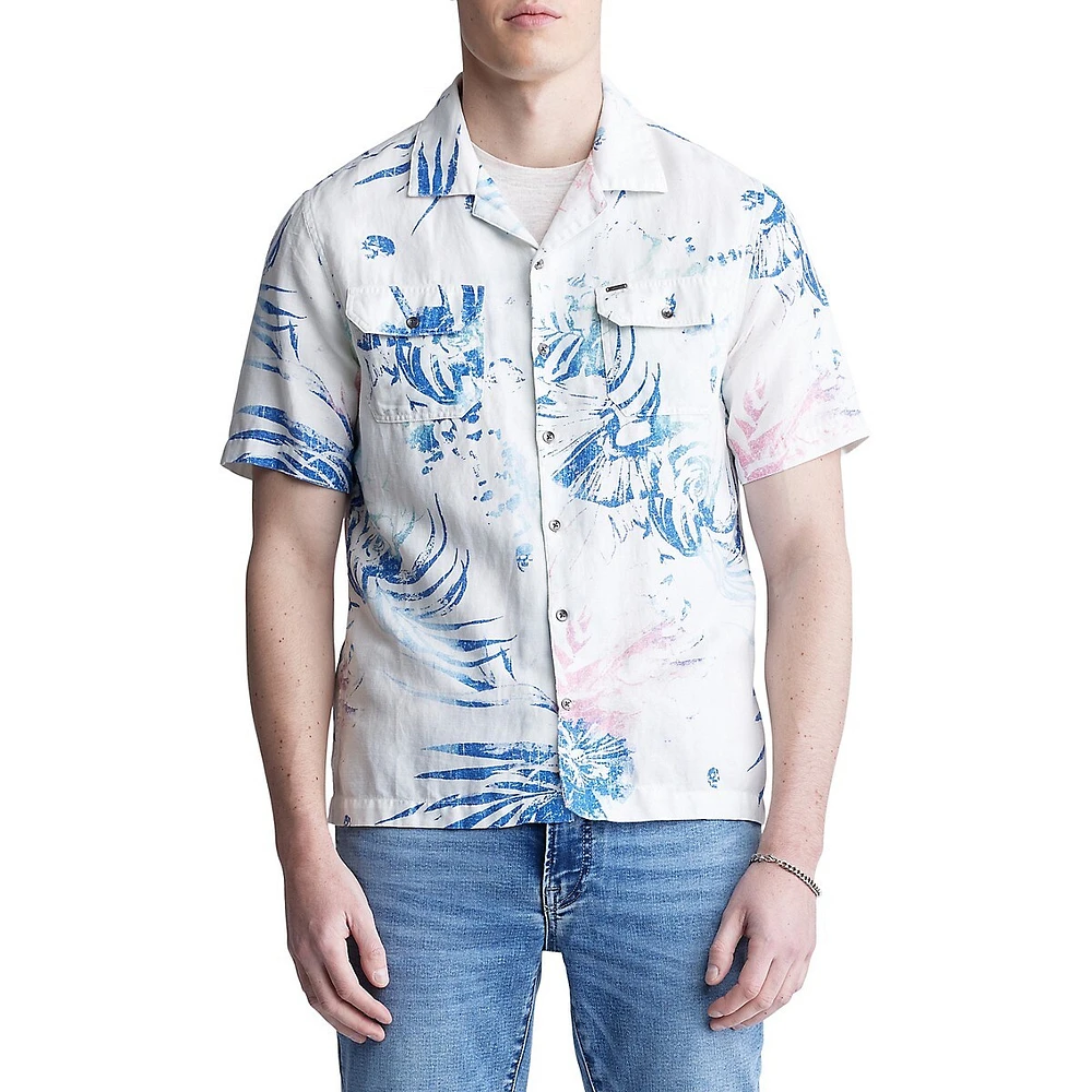 Salaman Tropical Utility Camp Shirt