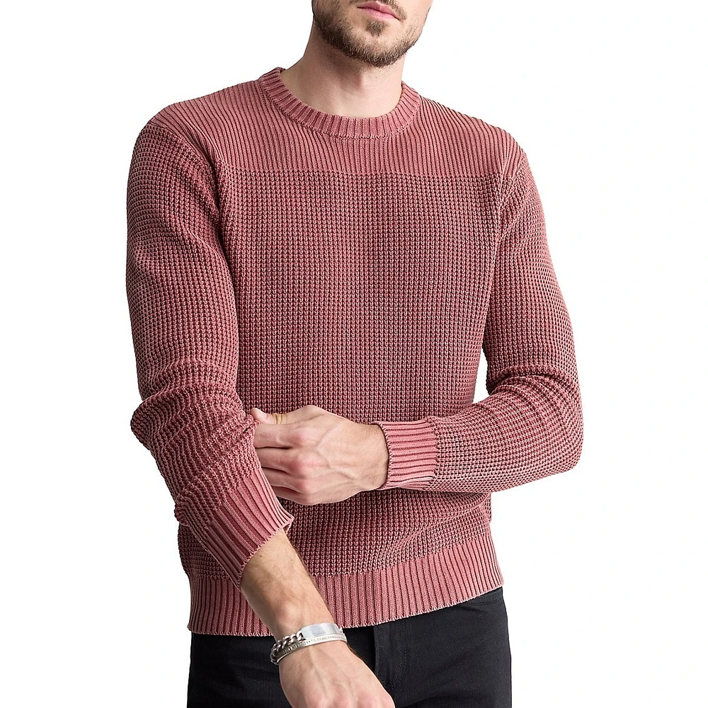 Washy Textured-Knit Sweater