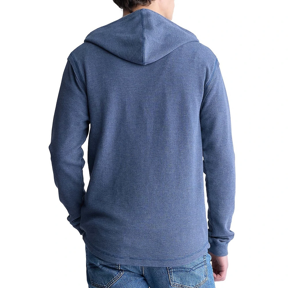 Hooded Henley Long-Sleeve T-Shirt