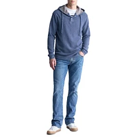 Hooded Henley Long-Sleeve T-Shirt