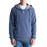 Hooded Henley Long-Sleeve T-Shirt