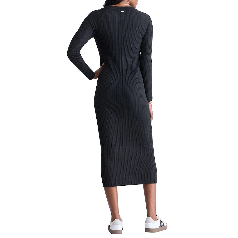 Jaida Directional-Knit Maxi Sweater Dress